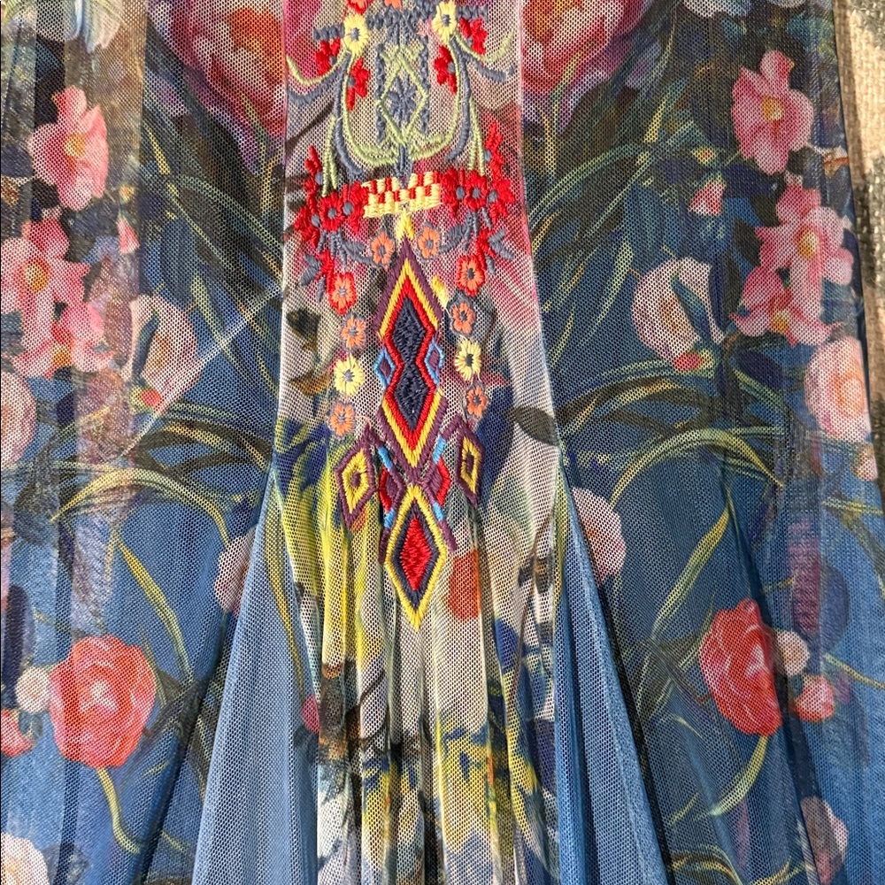 Johnny Was Multicolor Floral Maxi Dress - Picture 6 of 11